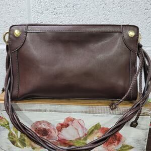 Relic Brown Leather Shoulder Bag Braided Strap Classic Style